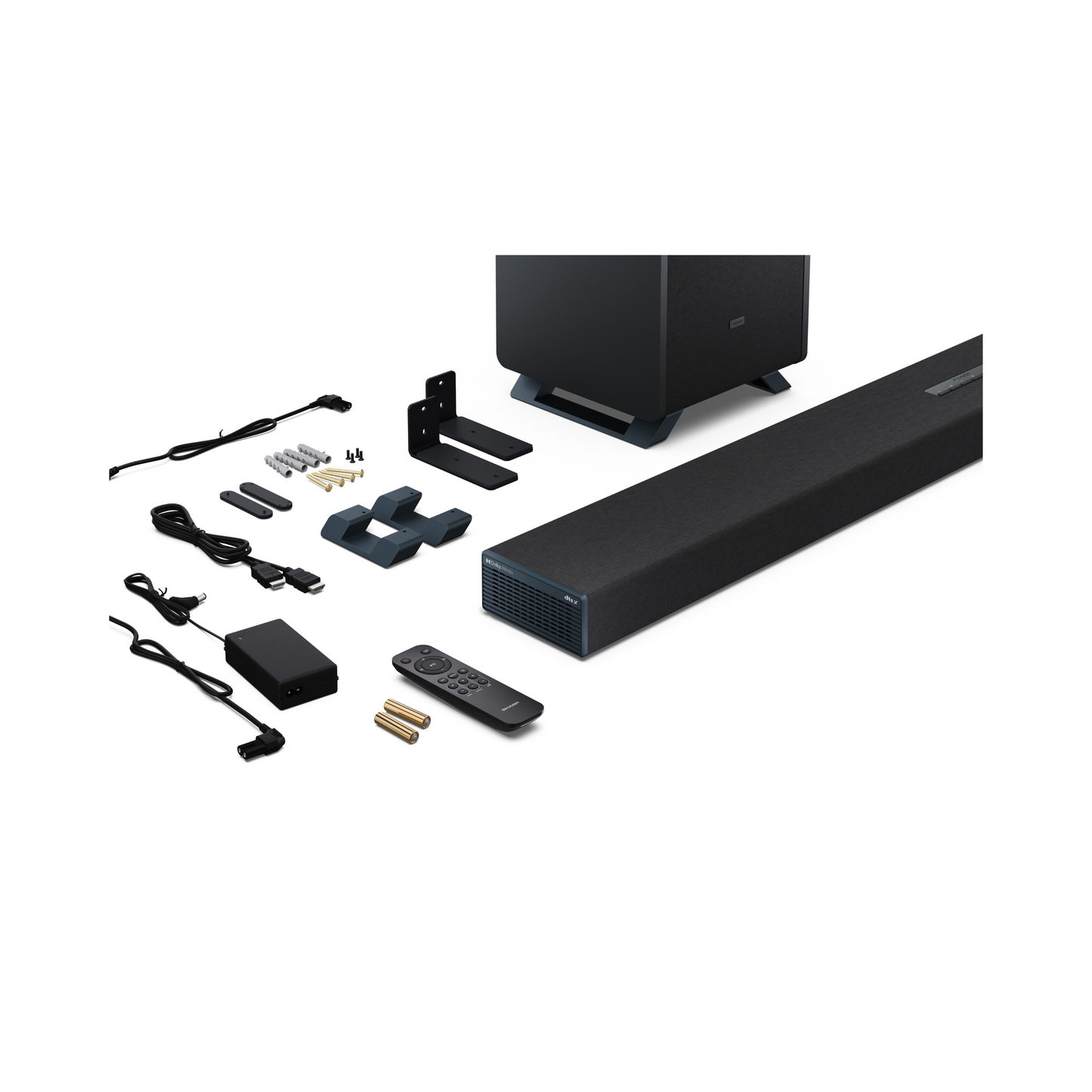 Sharp HT-SBW55121BK Q Soundbar | 5.1.2 Dolby Atmos, 650W