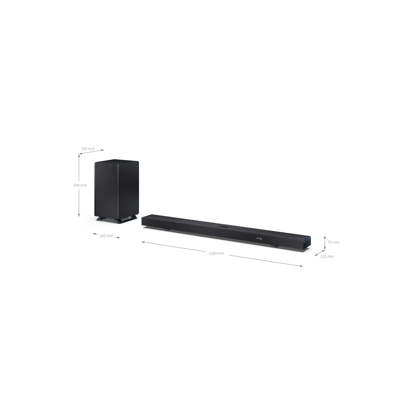Sharp HT-SBW55121BK Q Soundbar | 5.1.2 Dolby Atmos, 650W