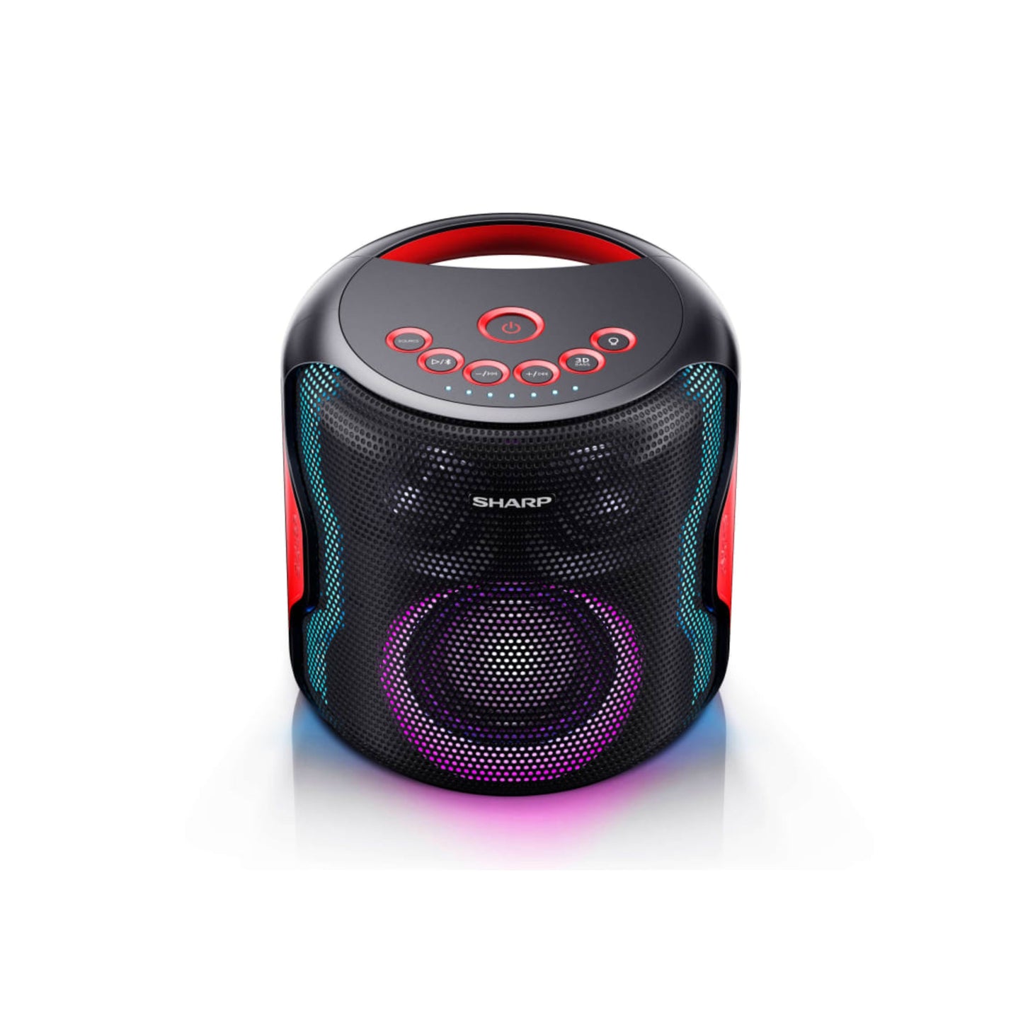 PS-921BK - 2.1 Bluetooth Party Lautsprecher mit Disco-Lichtern - 130W Spitzenleistung, Spritzwassergeschützt, Tragbar & Wiederaufladbar - Ideal für Outdoor, Strand, Pool & Partys