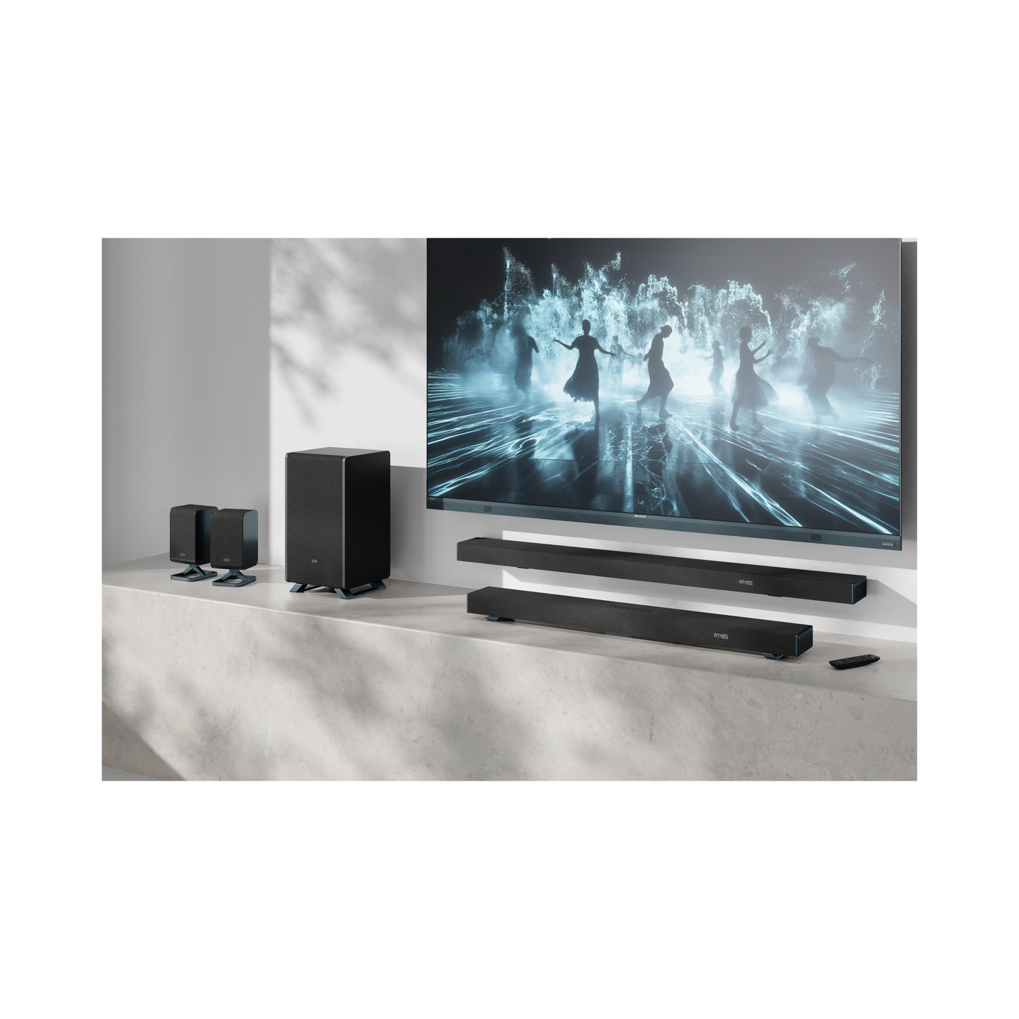 Sharp HT-SBW55121BK Q Soundbar | 5.1.2 Dolby Atmos, 650W