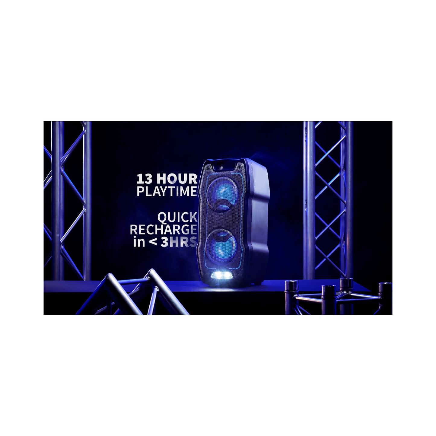 PS-931 – Party Lautsprecher 180W mit Bluetooth 5.3, Mikrofon & Disco-Lichtern – Karaoke-Funktion, Super Bass
