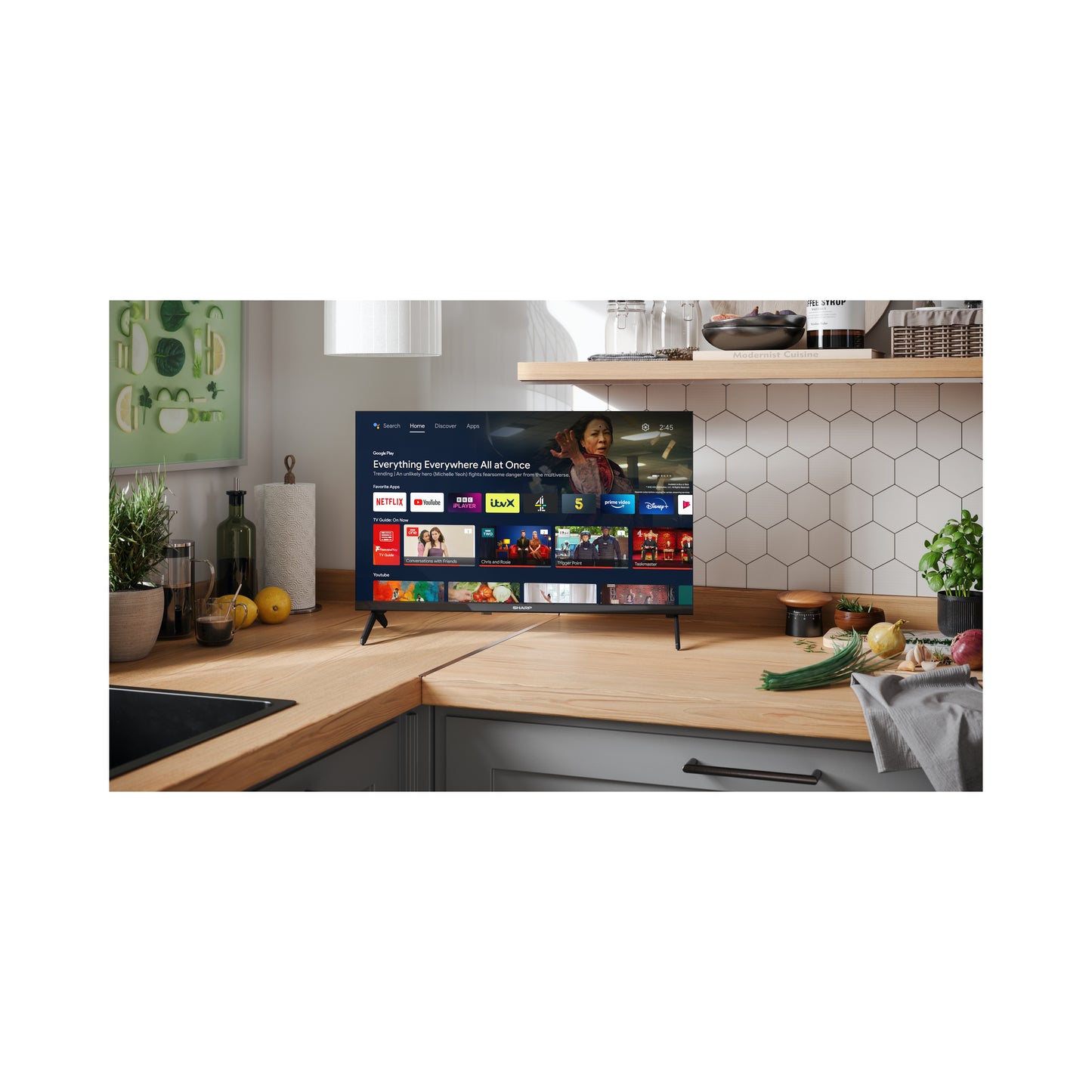 24FH2EA - 24 Zoll Fernseher (60 cm) HD Ready Android TV - LED Smart TV (HDMI, Receiver, Chromecast, Bluetooth)