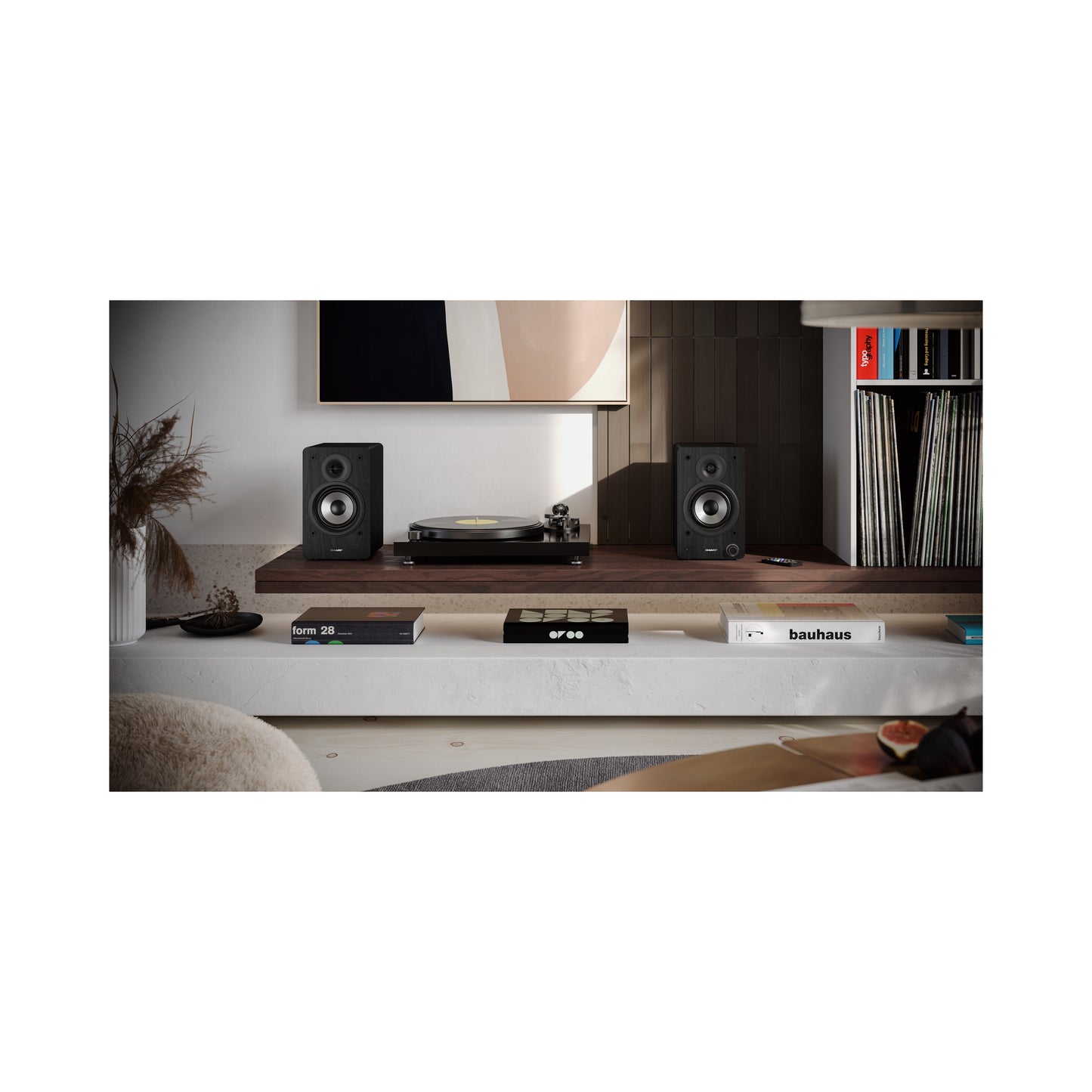 CP-SS30(BK) – Regallautsprecher (60W RMS, 2-Wege-Aktivboxen) mit Bluetooth 5.0 – USB, AUX- & optischer Eingang