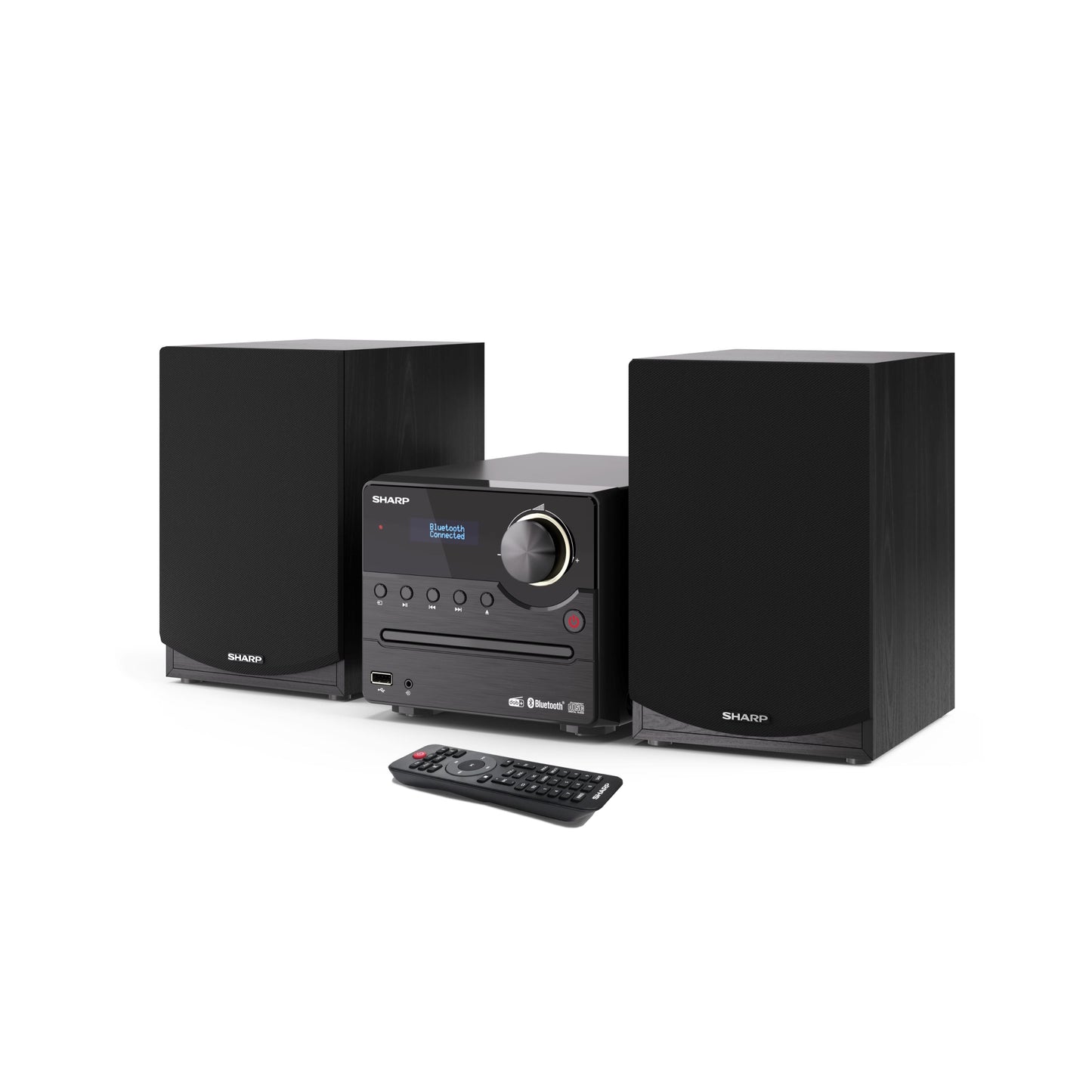 XL-B517D(BK) - Hi-Fi Kompaktanlage mit DAB+/FM - Bluetooth 5.0, CD-Player & USB-Wiedergabe - Holzlautsprecher, 60 Senderspeicher, Equalizer