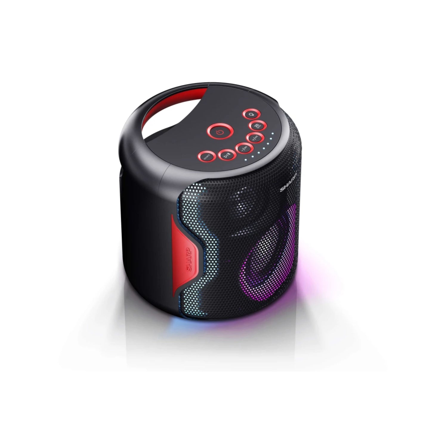 PS-921BK - 2.1 Bluetooth Party Lautsprecher mit Disco-Lichtern - 130W Spitzenleistung, Spritzwassergeschützt, Tragbar & Wiederaufladbar - Ideal für Outdoor, Strand, Pool & Partys