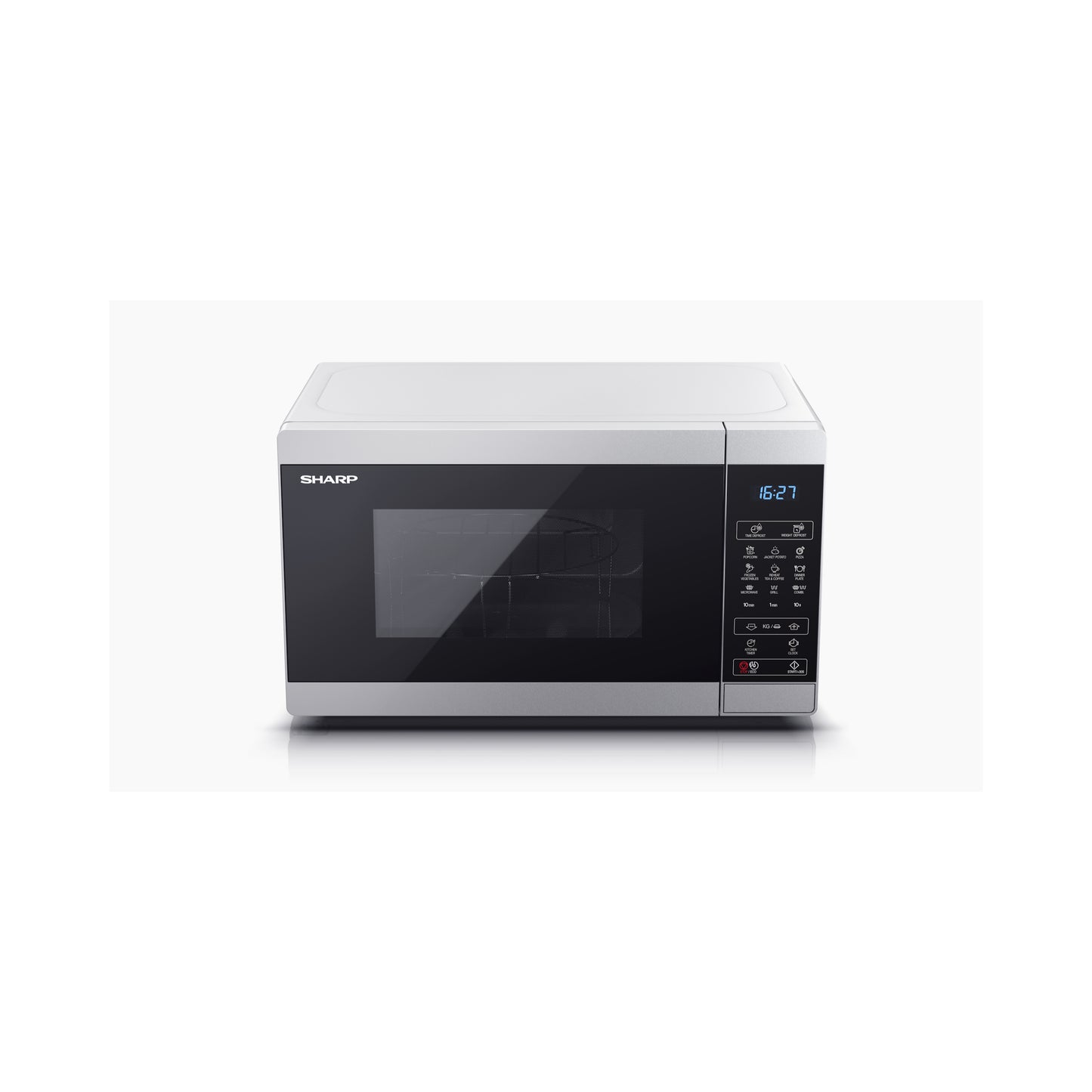 YC-MG02E-S – Grill-Mikrowellenherd 20L, 800W Mikrowelle, 1000W Grill – Volldigitale Steuerung, 11 Leistungsstufen