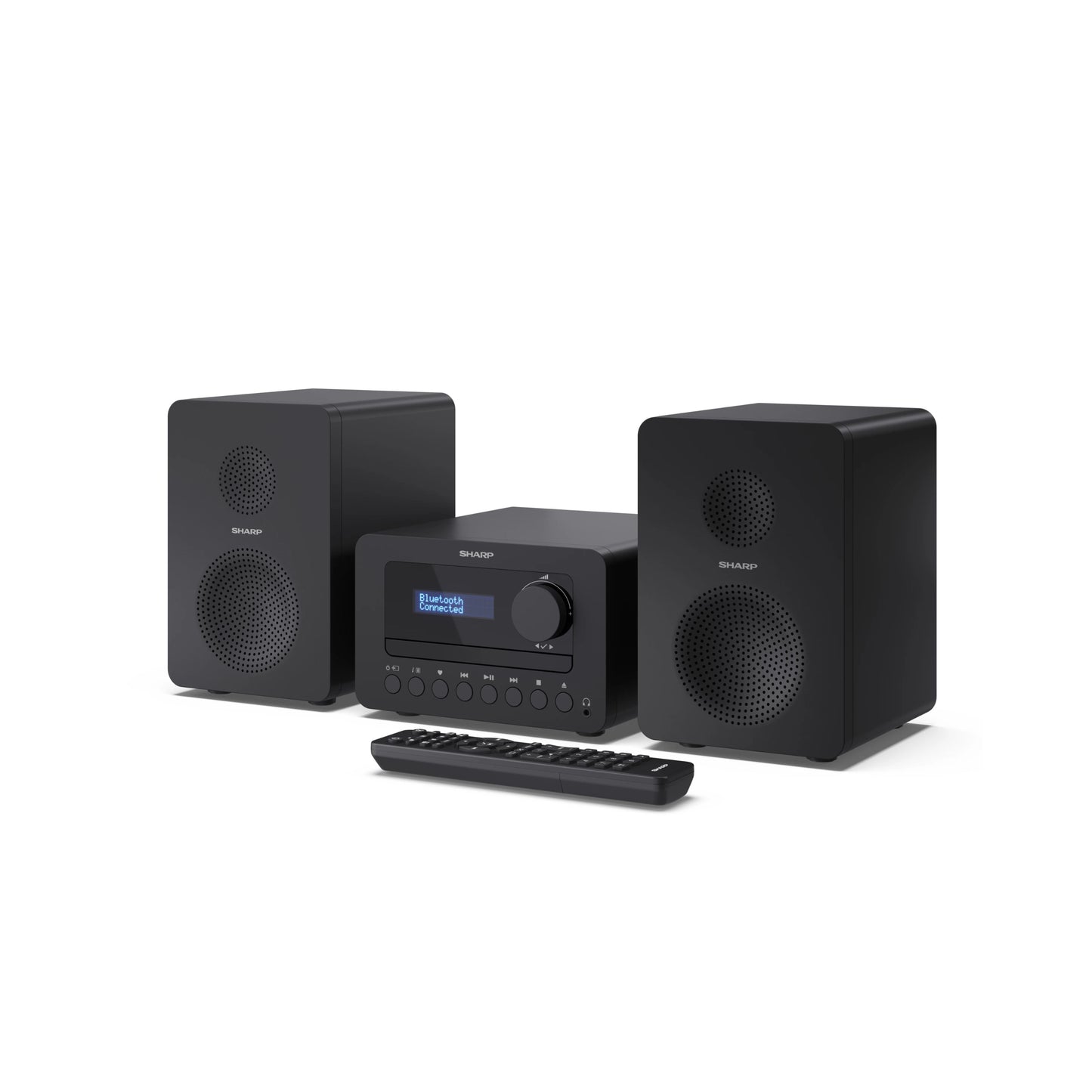 XL-B520D – Hi-Fi Microsystem mit DAB+/FM, Bluetooth 5.0, CD-Player & USB-Wiedergabe – 2-Wege-Holzlautsprecher, 40W Spitzenleistung, Doppelwecker