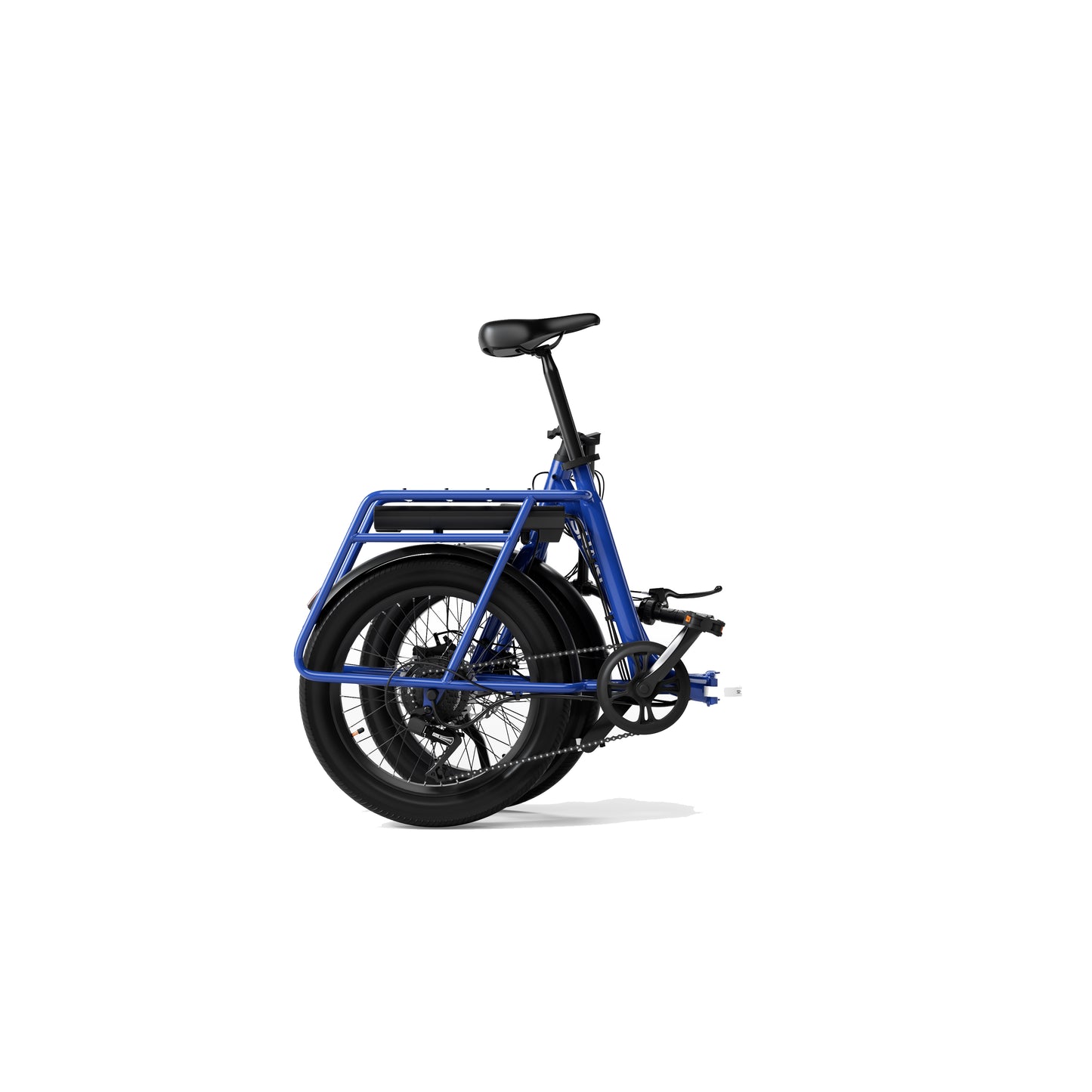 BD03EBL - faltbares e-Bike - 20 Zoll Klapprad für Camping & Pendler (250W Motor, Tiefeinsteiger, 10,4 Ah Batterie, Shimano 7-Gang, Scheibenbremsen, 25km/h, bis zu 40km Reichweite) - blau