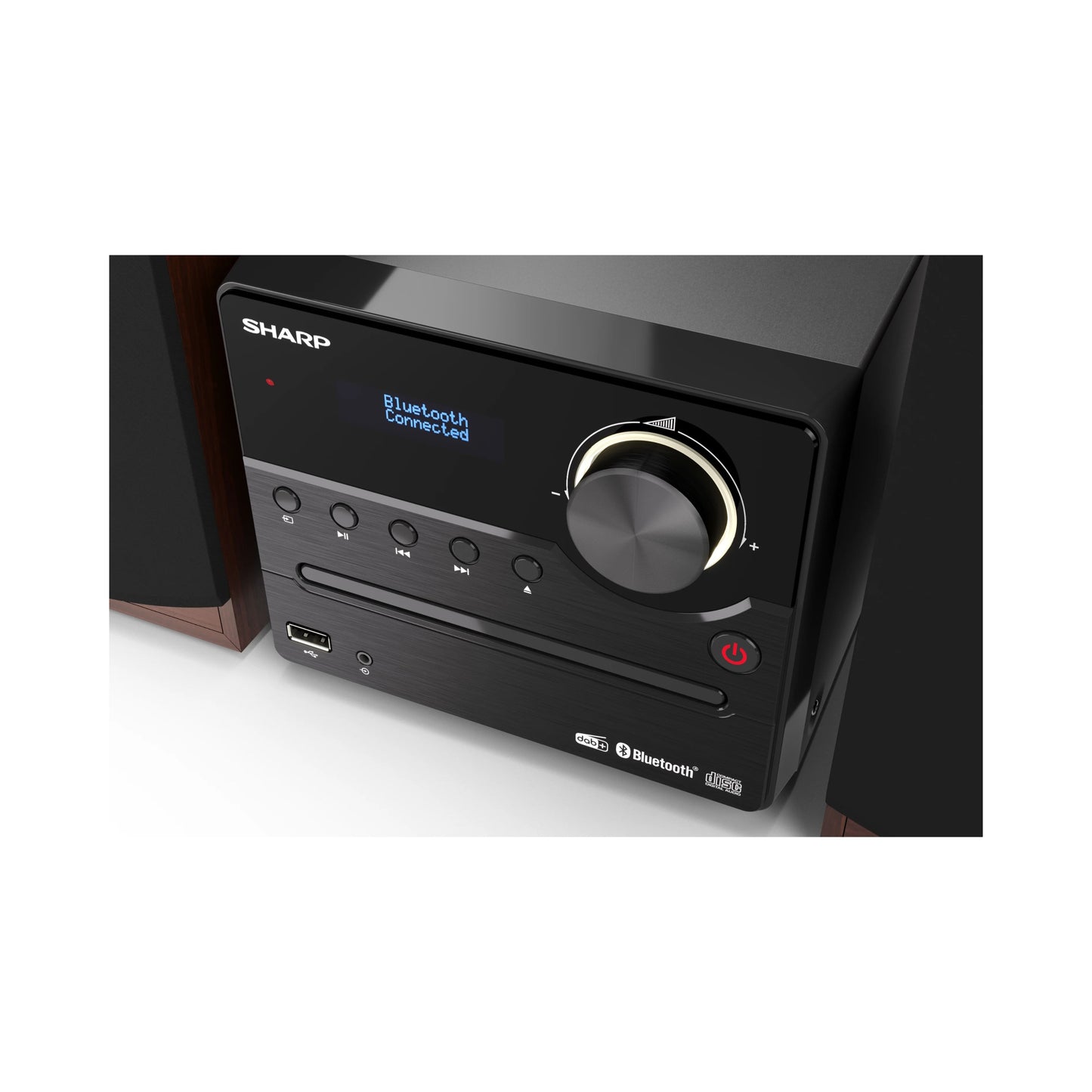 XL-B517D(BR) - Hi-Fi Kompaktanlage mit DAB+/FM - Bluetooth 5.0, CD-Player & USB-Wiedergabe - Holzlautsprecher, 60 Senderspeicher, Equalizer
