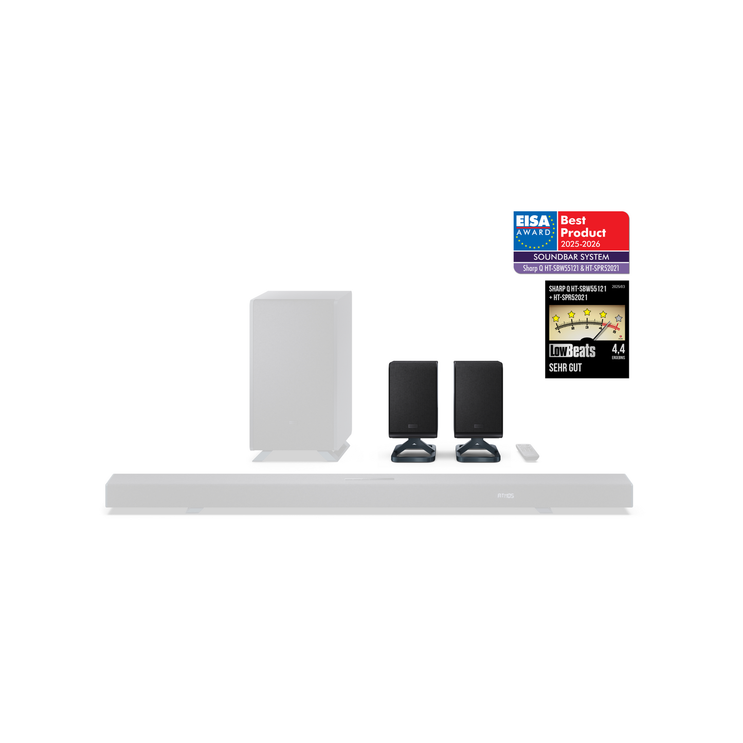 Sharp HT-SPR52021BK Q Surround-Lautsprecher | 2.0.2, 200W