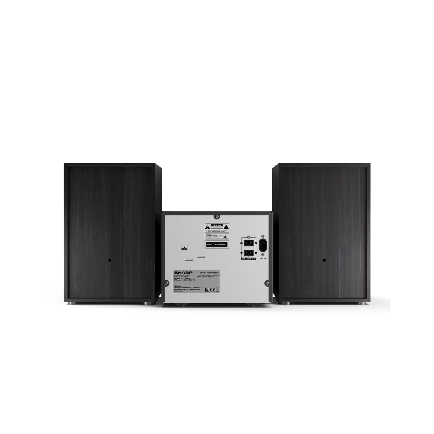 XL-B517D(BK) - Hi-Fi Kompaktanlage mit DAB+/FM - Bluetooth 5.0, CD-Player & USB-Wiedergabe - Holzlautsprecher, 60 Senderspeicher, Equalizer