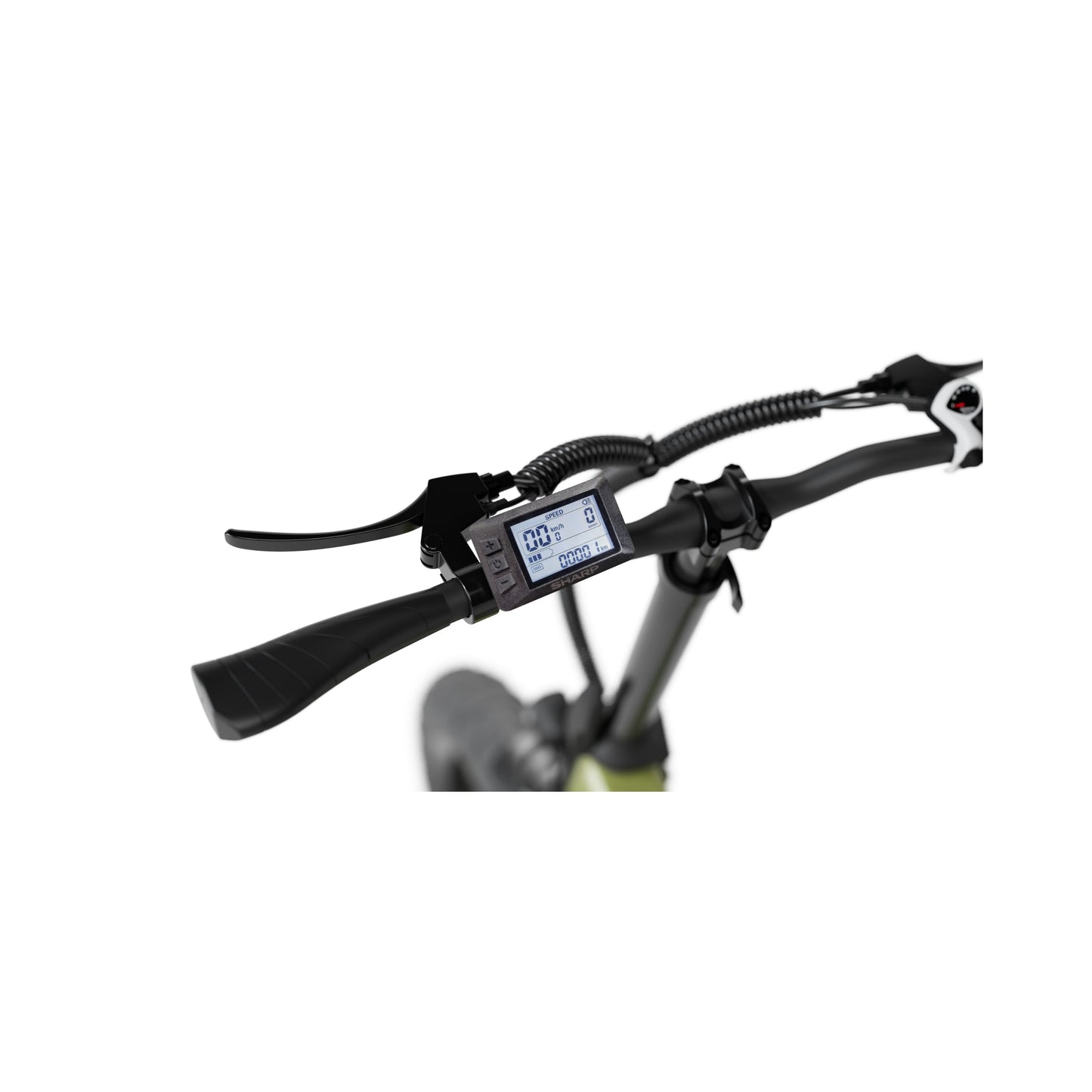 FS08EGG - faltbares e-Fatbike - 20 Zoll Klapprad für Camping & Pendler (250W Motor, 10,2Ah Batterie, Shimano 7-Gang, Scheibenbremsen, 25 km/h, bis zu 52 km Reichweite, LCD Display) - Olivgrün