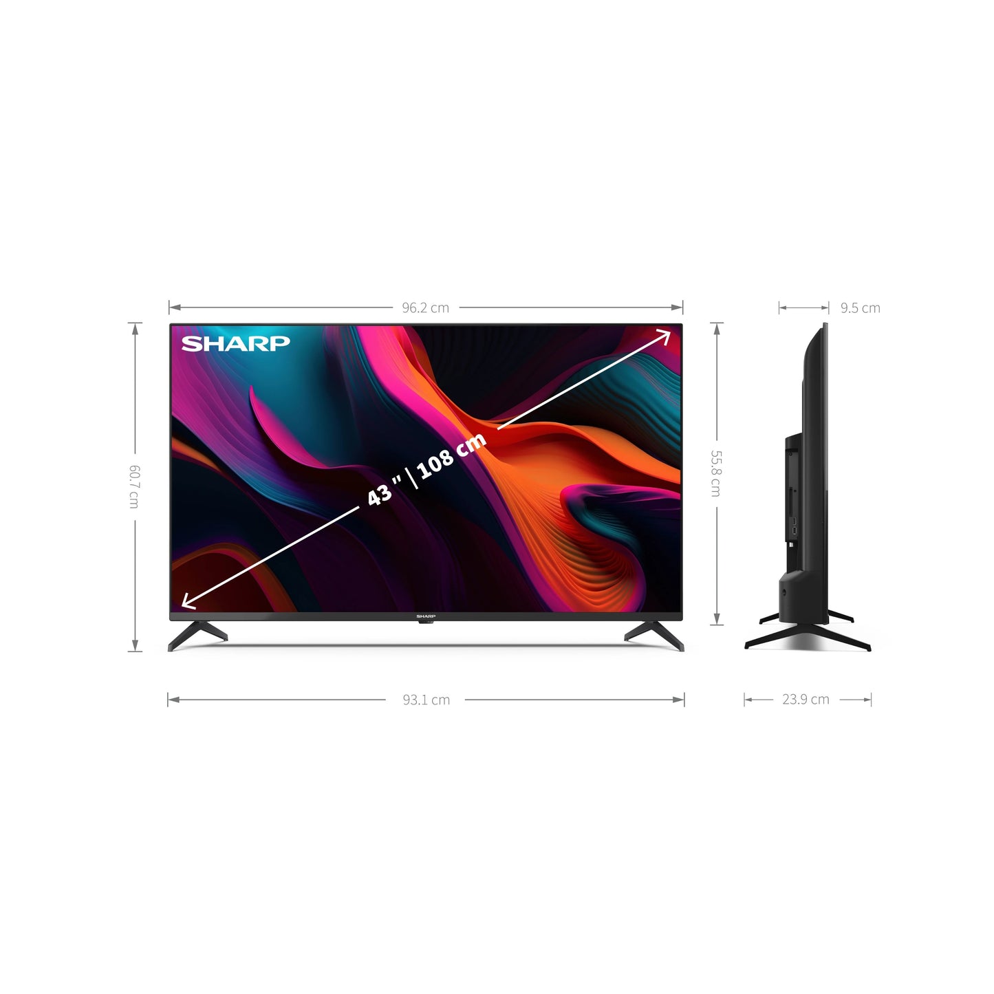 43GL4260E – 43 Zoll Fernseher 4K Ultra HD LED Google TV – Rahmenloses Design, Dolby Vision, Dolby Atmos, HDMI 2.1 eARC, Google Assistant, Chromecast