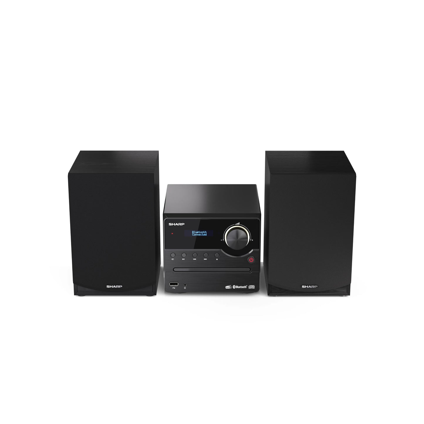 XL-B517D(BK) - Hi-Fi Kompaktanlage mit DAB+/FM - Bluetooth 5.0, CD-Player & USB-Wiedergabe - Holzlautsprecher, 60 Senderspeicher, Equalizer