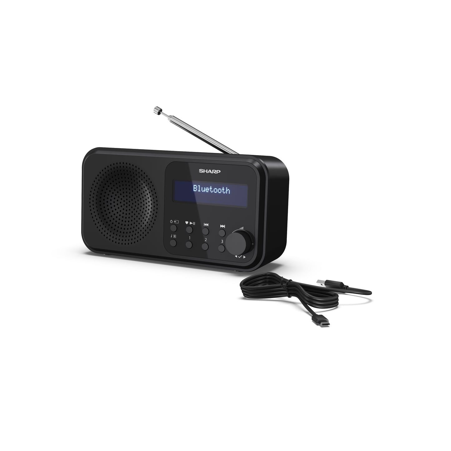 DR-P420BK – Tragbares Digitalradio mit DAB+/FM & Bluetooth – 20 Senderspeicher, USB- oder Batteriebetrieb