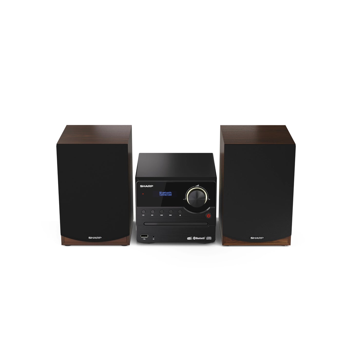 XL-B517D(BR) - Hi-Fi Kompaktanlage mit DAB+/FM - Bluetooth 5.0, CD-Player & USB-Wiedergabe - Holzlautsprecher, 60 Senderspeicher, Equalizer