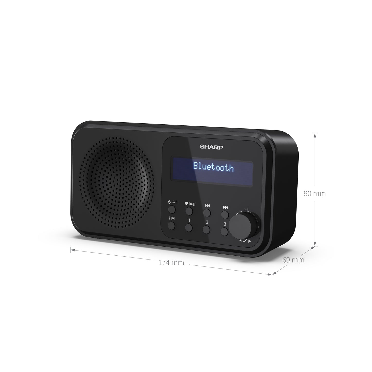 DR-P420BK – Tragbares Digitalradio mit DAB+/FM & Bluetooth – 20 Senderspeicher, USB- oder Batteriebetrieb