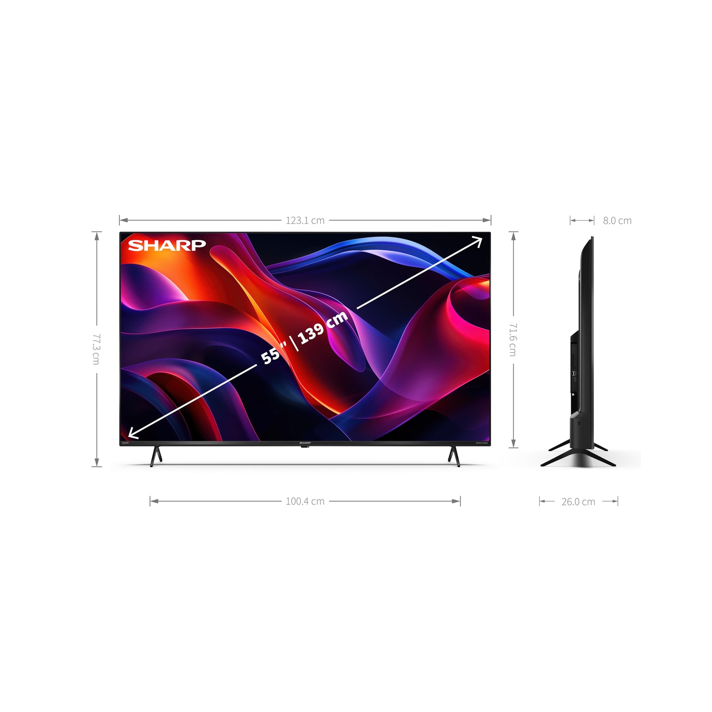 55GM6141E - 55 Zoll Fernseher (139 cm) 4K Ultra HD Quantum Dot TiVo TV - QLED Smart TV (HDMI 2.1, Receiver, WLAN)