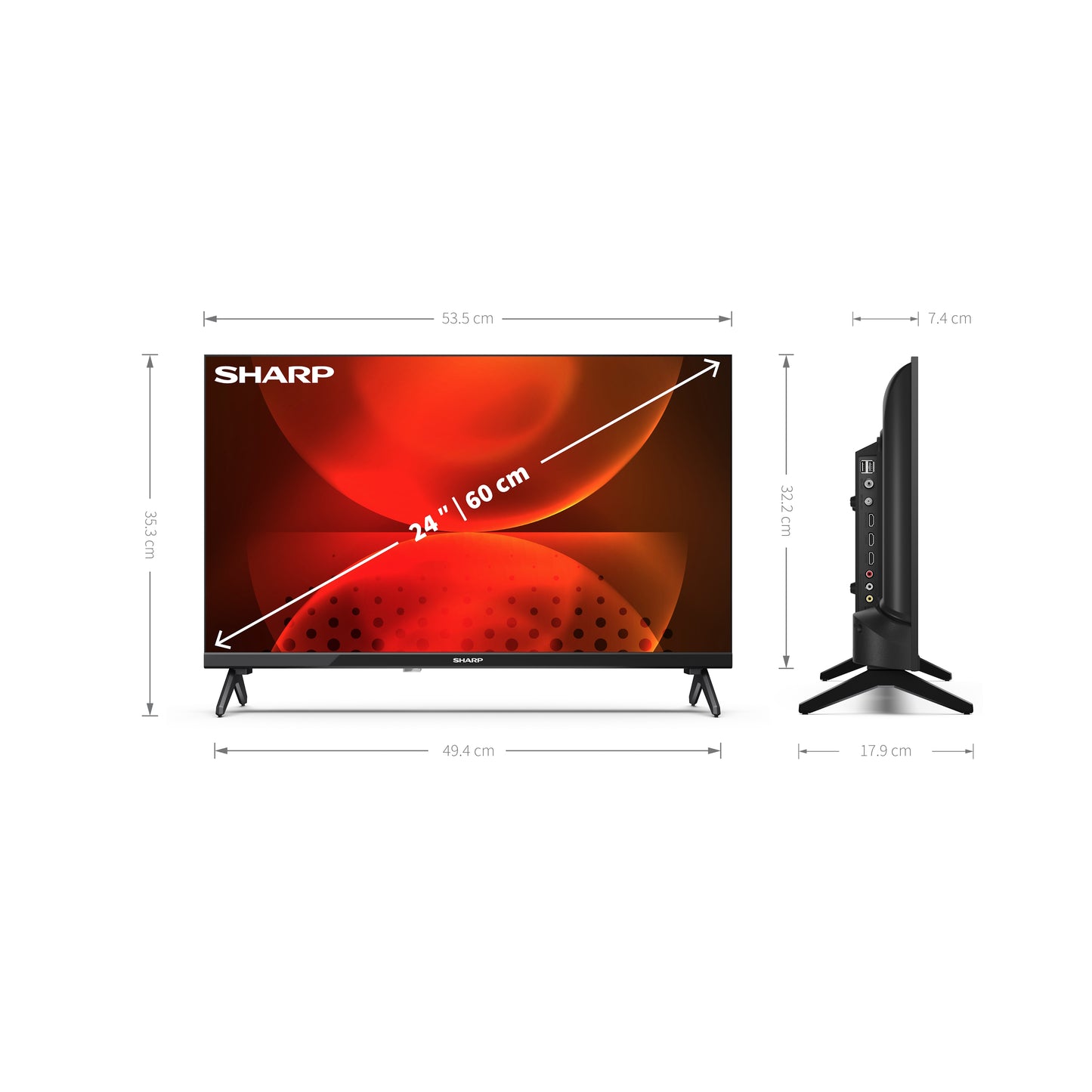 24FH2EA - 24 Zoll Fernseher (60 cm) HD Ready Android TV - LED Smart TV (HDMI, Receiver, Chromecast, Bluetooth)