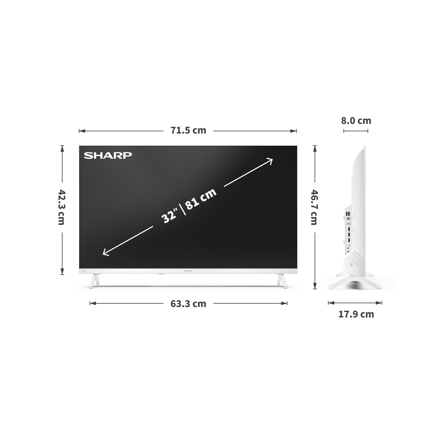 32 Zoll HD Google TV – Smart Fernseher mit HDR10, Bluetooth & Google Assistant