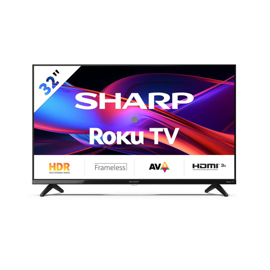 32GD2225E – 32 Zoll Fernseher Smart TV (81 cm) Roku TV– HDR10, Dreifach-Tuner DVB-T2/C/S2, 3x HDMI, USB, WLAN