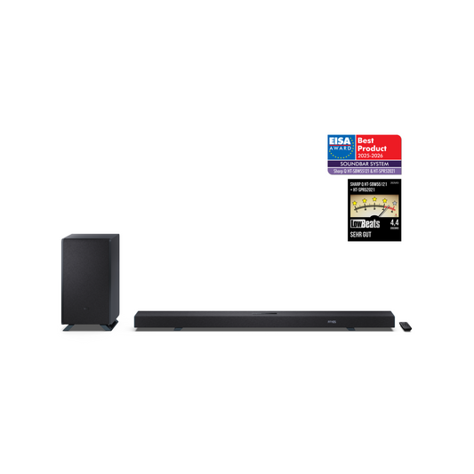 Sharp HT-SBW55121BK Q Soundbar | 5.1.2 Dolby Atmos, 650W
