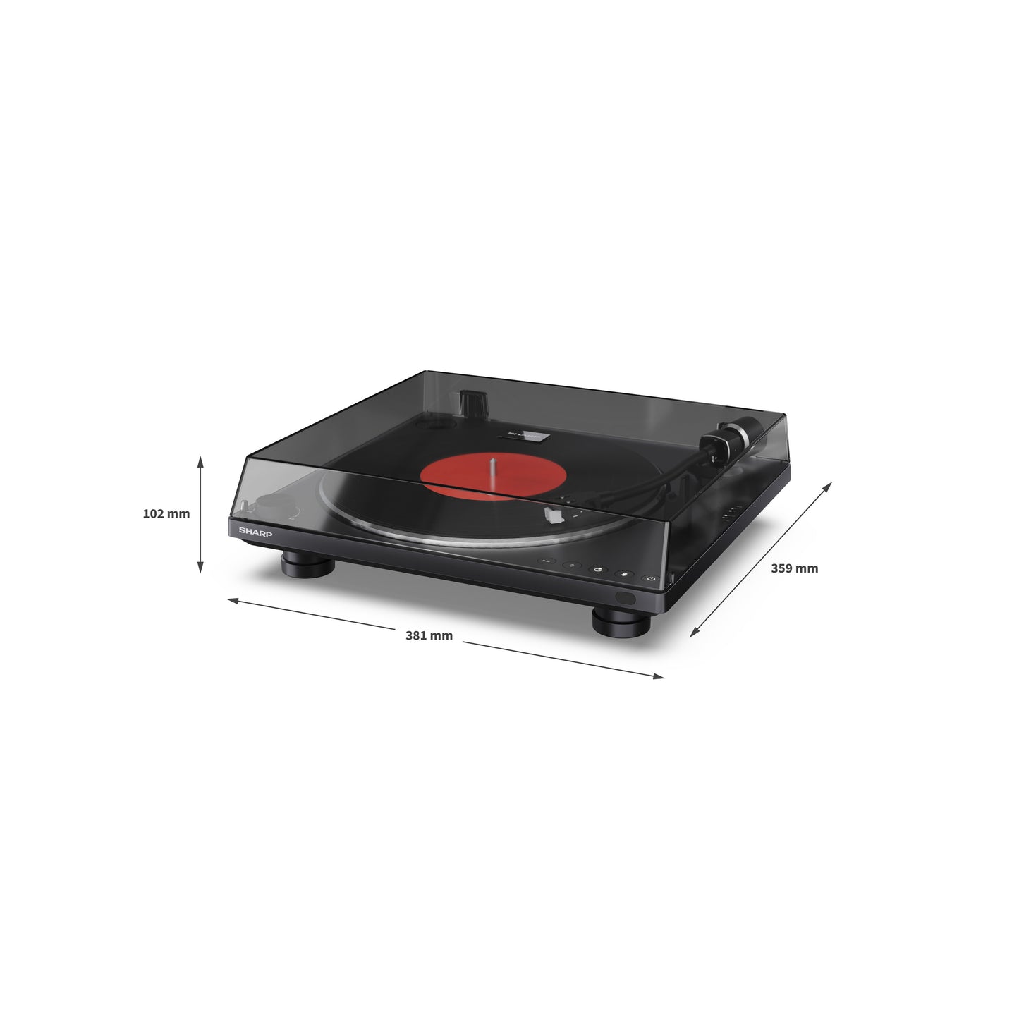 Automatischer Bluetooth-Plattenspieler – mit Audio Technica® Tonabnehmer & USB-Aufnahme