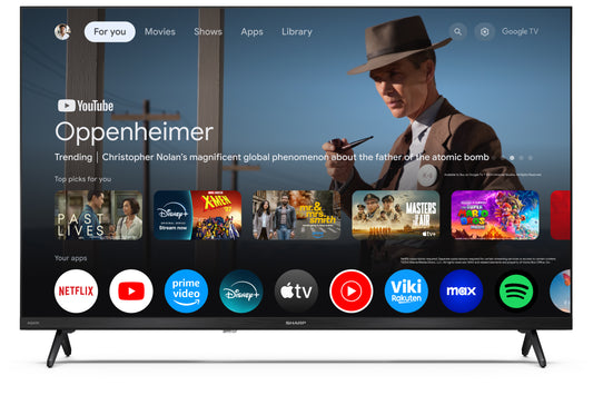 32 Zoll HD QLED Google TV – Smart Fernseher mit HDR10, Bluetooth & Google Assistant