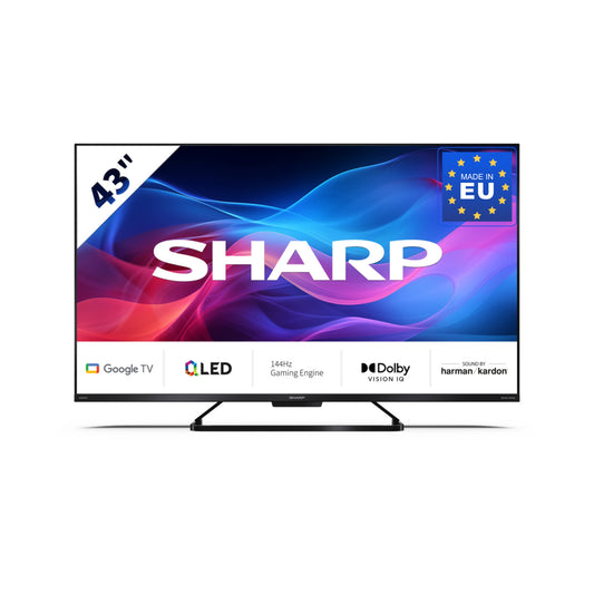 43GR8265E – 43 Zoll Fernseher 4K Ultra HD QLED Google TV – 144Hz, Dolby Vision IQ, Dolby Atmos, Solar-Fernbedienung, HDMI 2.1 eARC, VRR & ALLM, perfekt für Filme, Streaming & Gaming