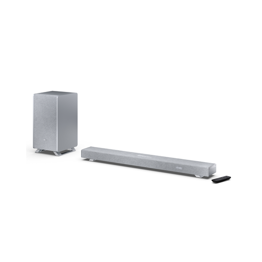 3.1.2 Dolby Atmos Soundbar – stilvoller Heimkino-Sound mit 550W & kabellosem Subwoofer - silber