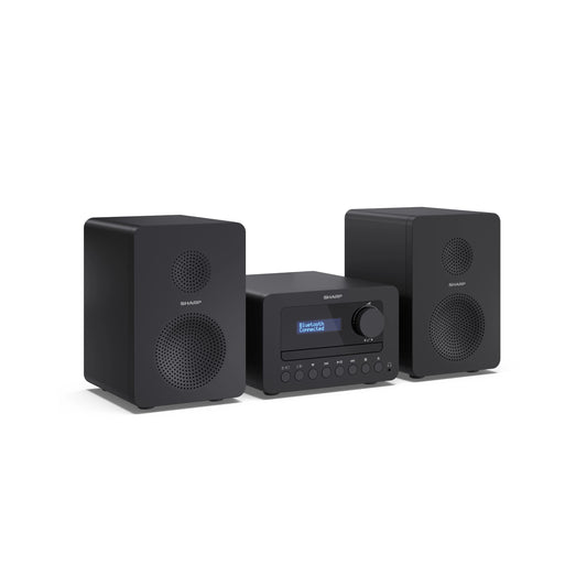XL-B520D – Hi-Fi Microsystem mit DAB+/FM, Bluetooth 5.0, CD-Player & USB-Wiedergabe – 2-Wege-Holzlautsprecher, 40W Spitzenleistung, Doppelwecker