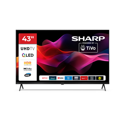 43 Zoll 4K Ultra HD QLED TiVo Smart TV – rahmenloser Fernseher mit Dolby Vision™, Dolby Atmos® & HDMI 2.1