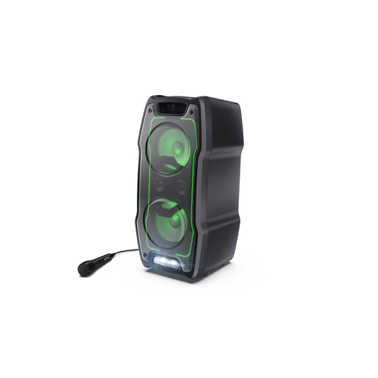 PS-931 – Party Lautsprecher 180W mit Bluetooth 5.3, Mikrofon & Disco-Lichtern – Karaoke-Funktion, Super Bass