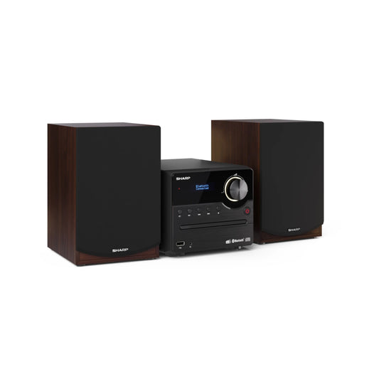 XL-B517D(BR) - Hi-Fi Kompaktanlage mit DAB+/FM - Bluetooth 5.0, CD-Player & USB-Wiedergabe - Holzlautsprecher, 60 Senderspeicher, Equalizer