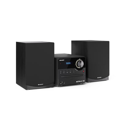 XL-B517D(BK) - Hi-Fi Kompaktanlage mit DAB+/FM - Bluetooth 5.0, CD-Player & USB-Wiedergabe - Holzlautsprecher, 60 Senderspeicher, Equalizer