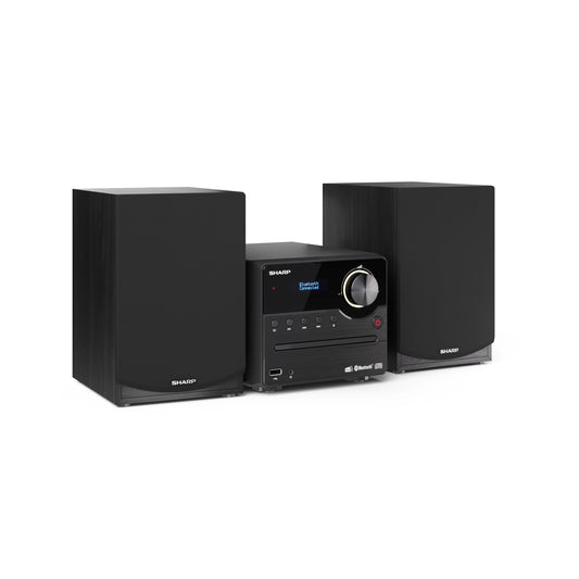 XL-B517D(BK) - Hi-Fi Kompaktanlage mit DAB+/FM - Bluetooth 5.0, CD-Player & USB-Wiedergabe - Holzlautsprecher, 60 Senderspeicher, Equalizer