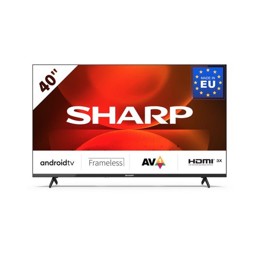 40FH2EA - 40 Zoll Fernseher (101 cm) HD Ready Android TV - Gaming & Streaming LED Smart TV ohne Rahmen (HDMI, Receiver, Chromecast, Bluetooth) - Netflix, Prime, Youtube, Disney+, Apple TV