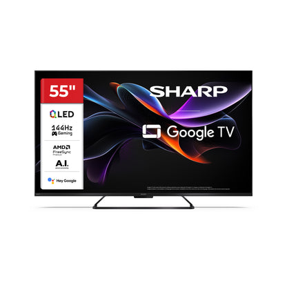 55 Zoll 4K Ultra HD QLED Google TV – Smart Fernseher mit Dolby Vision IQ™, Dolby Atmos® & 144 Hz