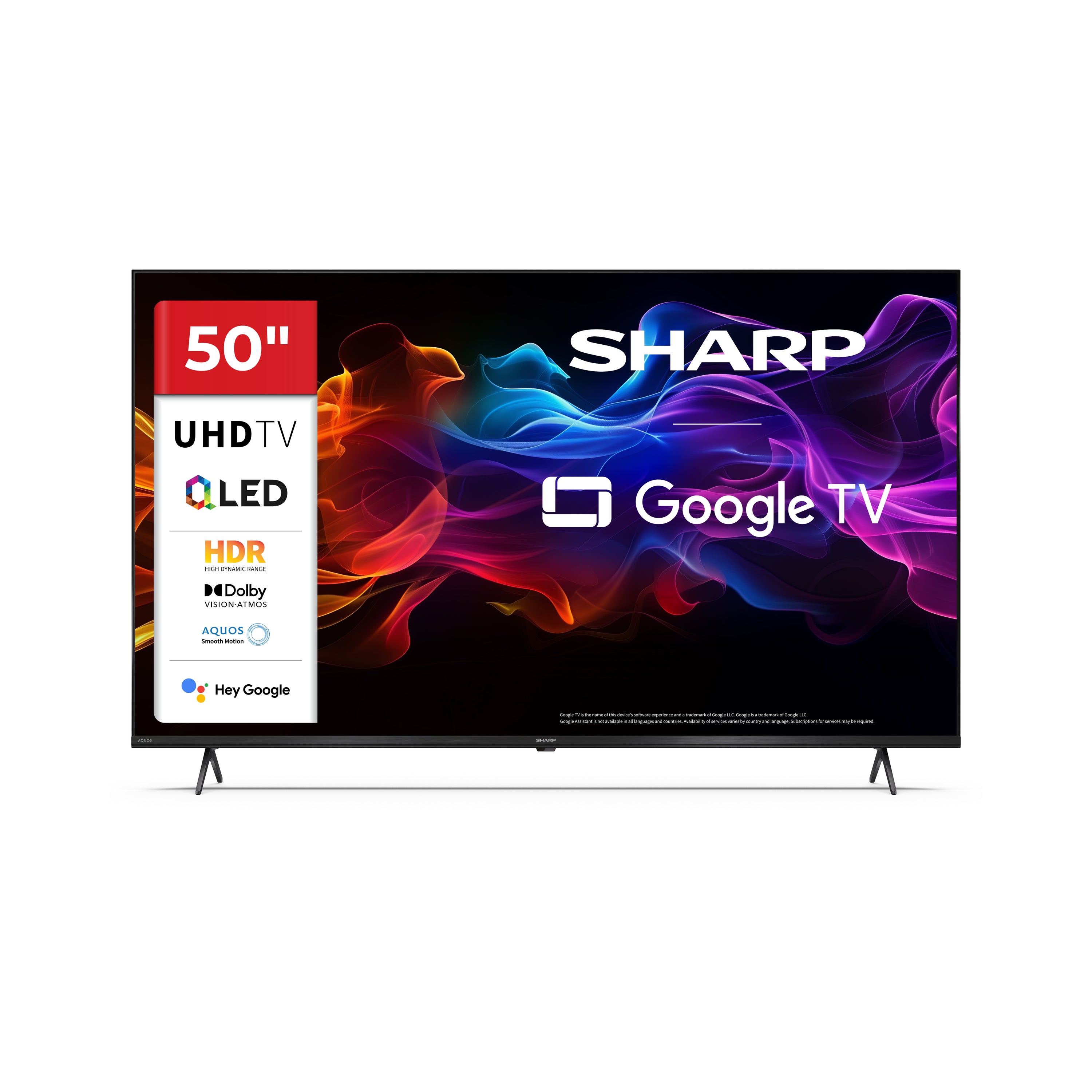 Sharp 50 Zoll 4K Ultra HD QLED Google TV - Dolby Vision, Dolby Atmos ...