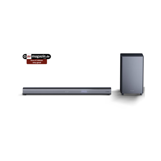 HT-SBW460 – 3.1 Dolby Atmos Soundbar mit kabellosem Subwoofer – 4K UHD Pass-Through, virtueller 3D-Surround-Sound