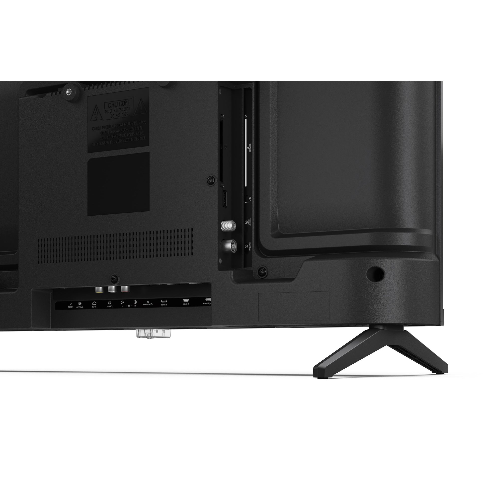 Sharp 24GD2225E Anschluesse: 3x HDMI, USB, LAN, optischer Audioausgang