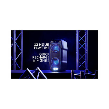 PS-931 – Party Lautsprecher 180W mit Bluetooth 5.3, Mikrofon & Disco-Lichtern – Karaoke-Funktion, Super Bass