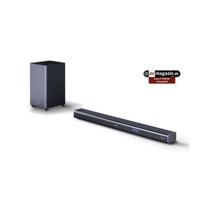 HT-SBW460 – 3.1 Dolby Atmos Soundbar mit kabellosem Subwoofer – 4K UHD Pass-Through, virtueller 3D-Surround-Sound