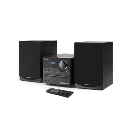 XL-B517D(BK) - Hi-Fi Kompaktanlage mit DAB+/FM - Bluetooth 5.0, CD-Player & USB-Wiedergabe - Holzlautsprecher, 60 Senderspeicher, Equalizer