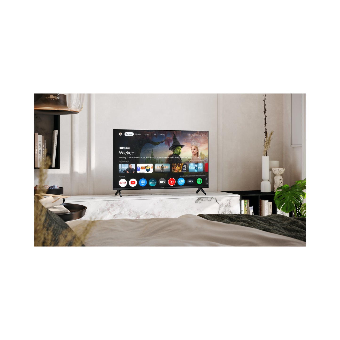 32 Zoll HD QLED Google TV – Smart Fernseher mit HDR10, Bluetooth & Google Assistant