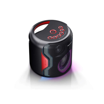 PS-921BK - 2.1 Bluetooth Party Lautsprecher mit Disco-Lichtern - 130W Spitzenleistung, Spritzwassergeschützt, Tragbar & Wiederaufladbar - Ideal für Outdoor, Strand, Pool & Partys