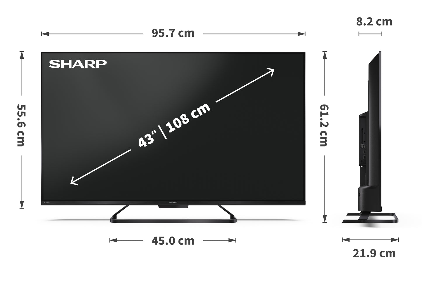 43 Zoll 4K Ultra HD QLED Google TV – Smart Fernseher mit Dolby Vision IQ™, Dolby Atmos® & 144 Hz