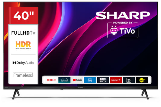40 Zoll Full HD TiVo Smart TV – rahmenloser LED-Fernseher mit HDR10, AV1 & WLAN
