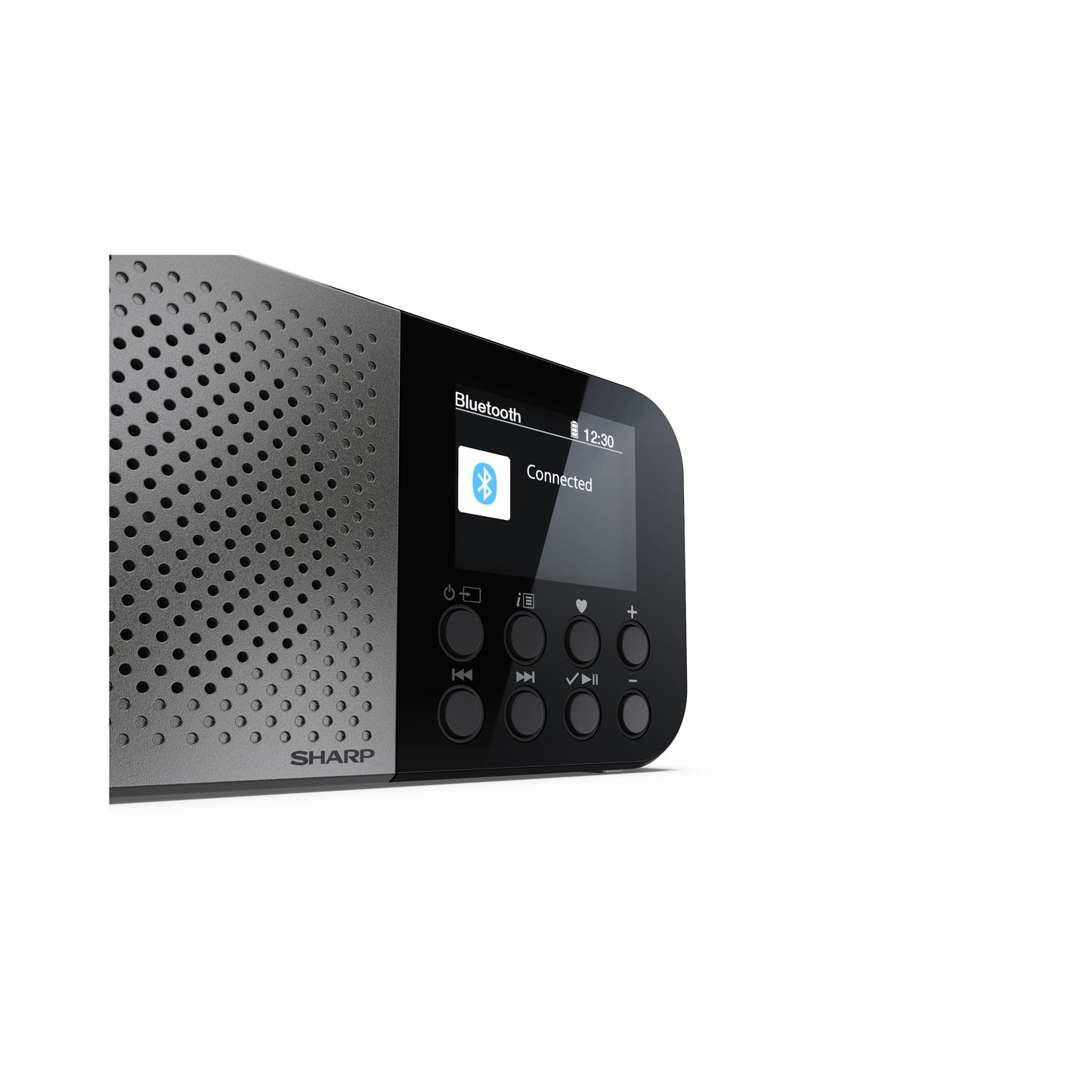 DR-P520GY Osaka Digitalradio tragbar, DAB+/FM, Bluetooth 5.3, USB/Akku, 2" Farb-Display, Kopfhöreranschluss, Grau