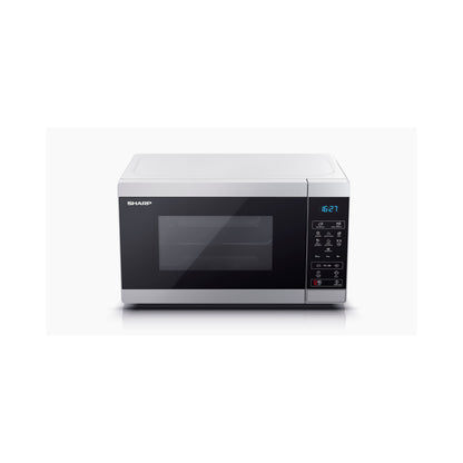 YC-MS02E-S – Mikrowelle 20L, 800W mit digitaler Steuerung – 11 Leistungsstufen, Garraumbeleuchtung, Silber/Schwarz